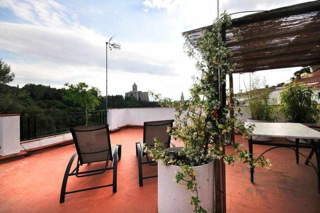 Apartamento Con Increibles Vistas Y Terraza ชีโรนา ภายนอก รูปภาพ