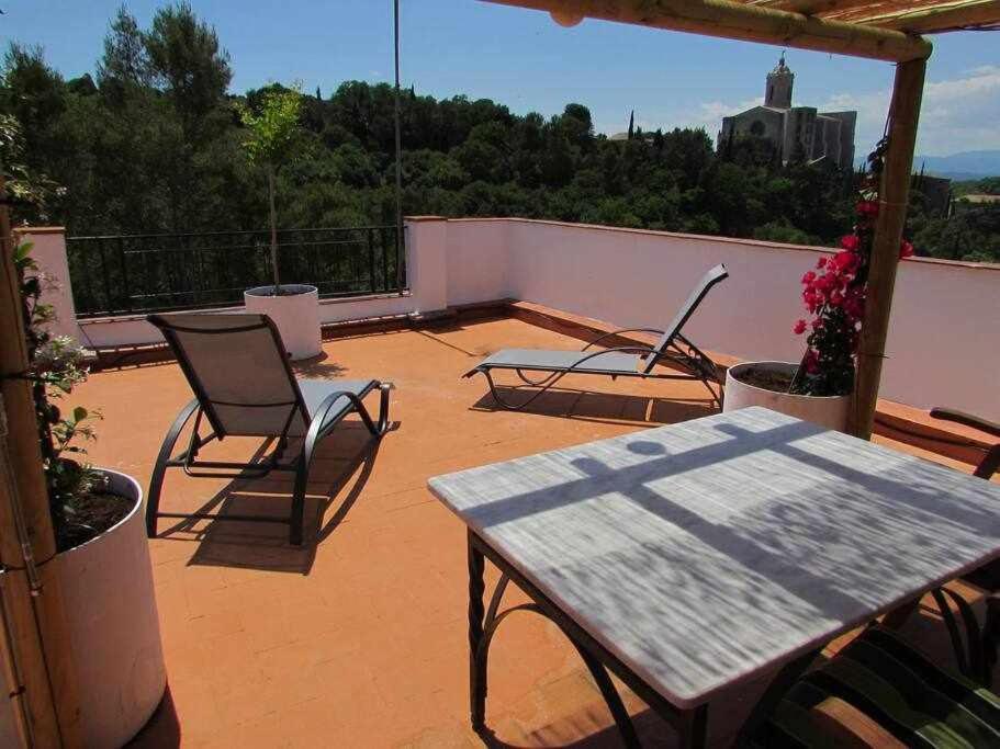 Apartamento Con Increibles Vistas Y Terraza ชีโรนา ภายนอก รูปภาพ