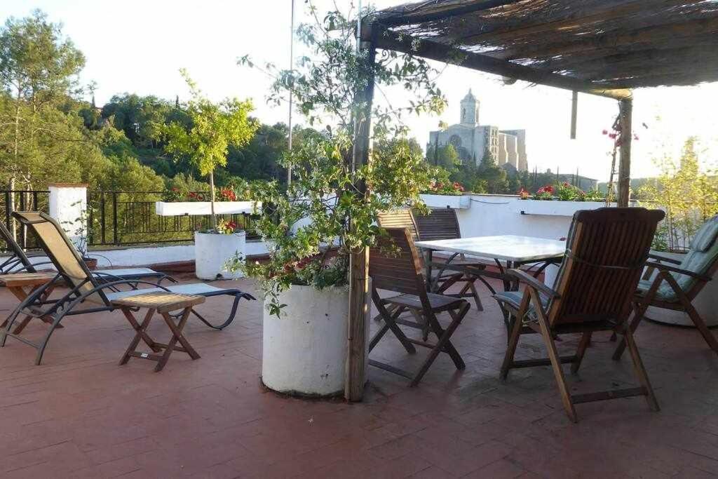 Apartamento Con Increibles Vistas Y Terraza ชีโรนา ภายนอก รูปภาพ
